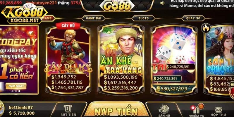 Các trò chơi slot (nổ hũ) hấp dẫn