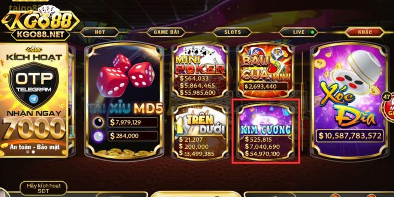 Kim cương Go88 - Game slot siêu hot