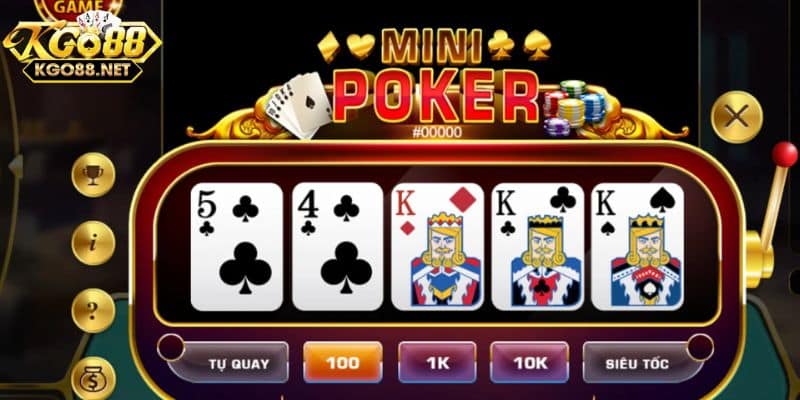 Khái quát về game mini poker Go88